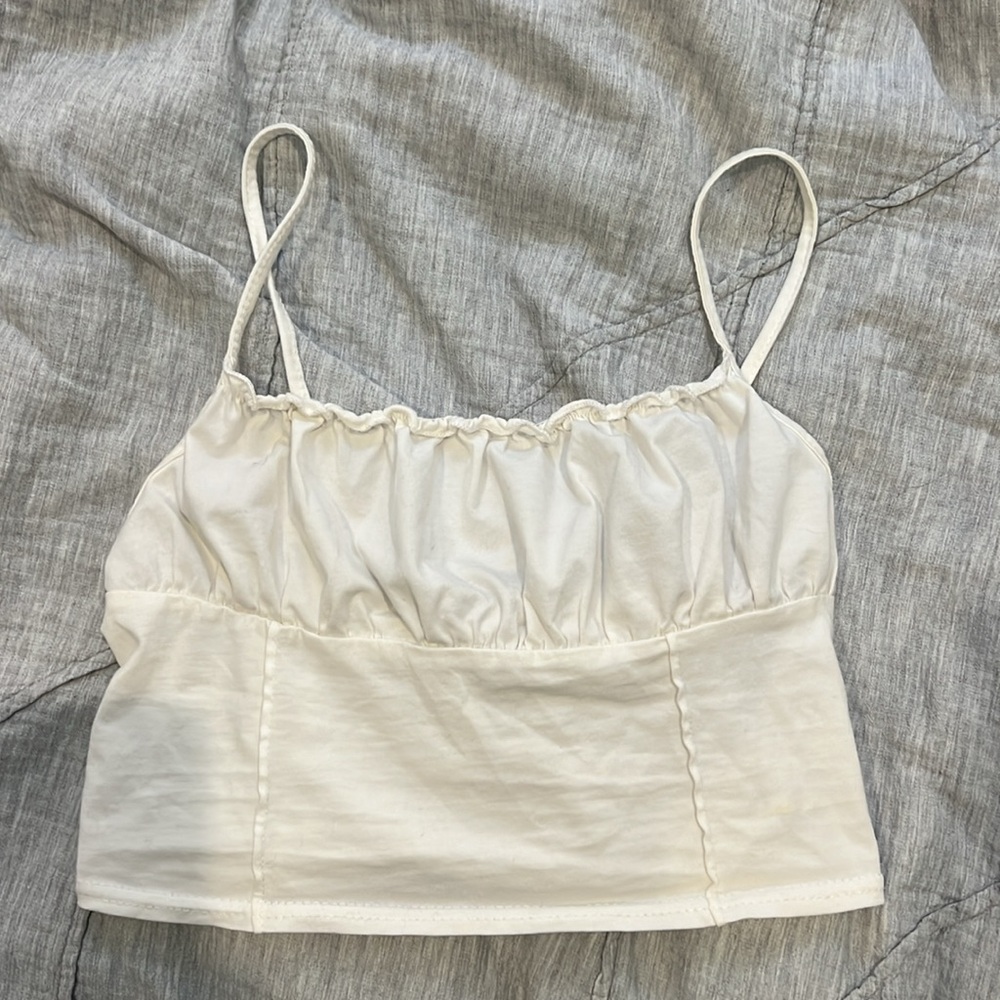 Princess Polly white crop top size 2